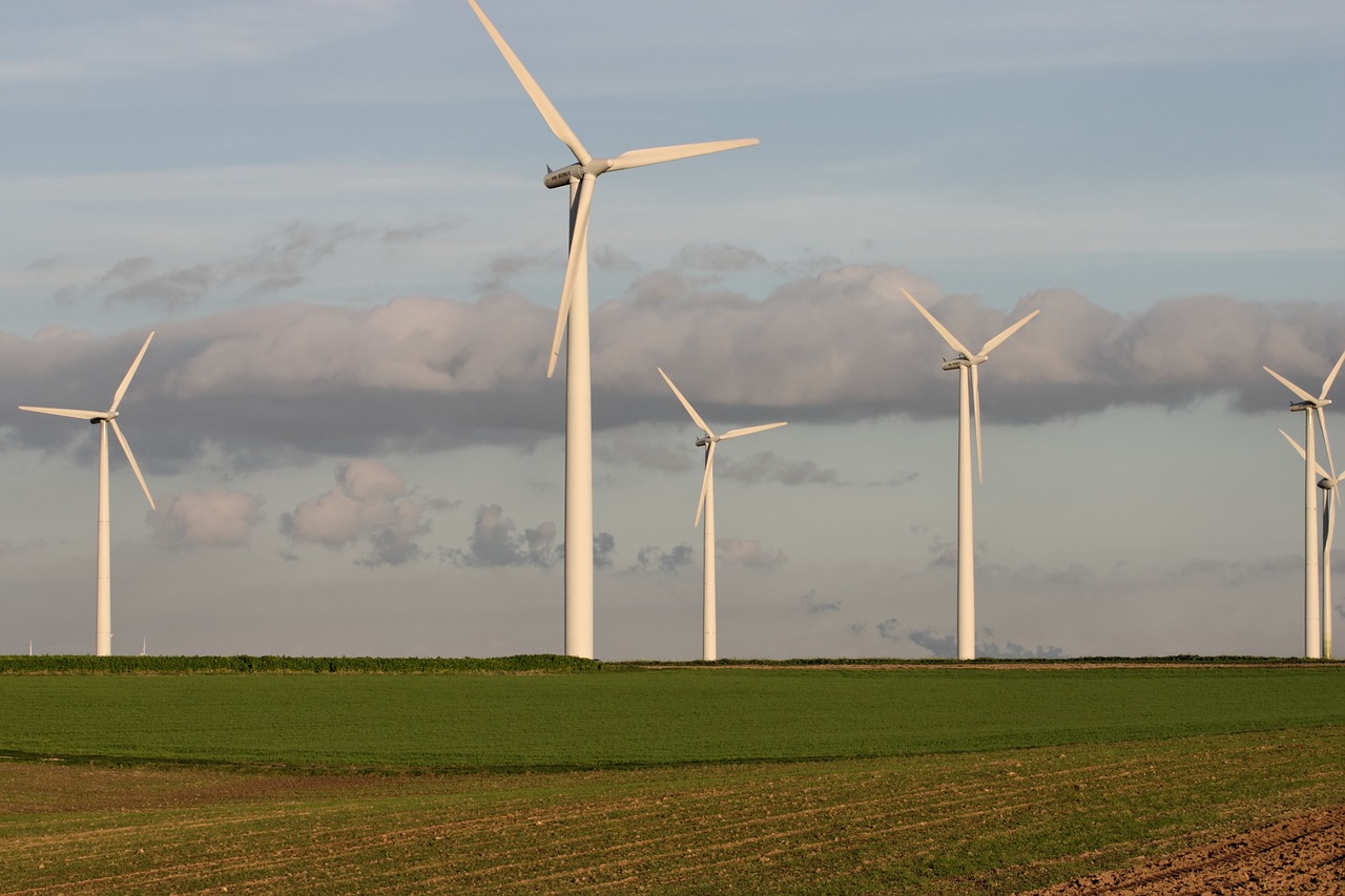 windräder field wind energy free photo