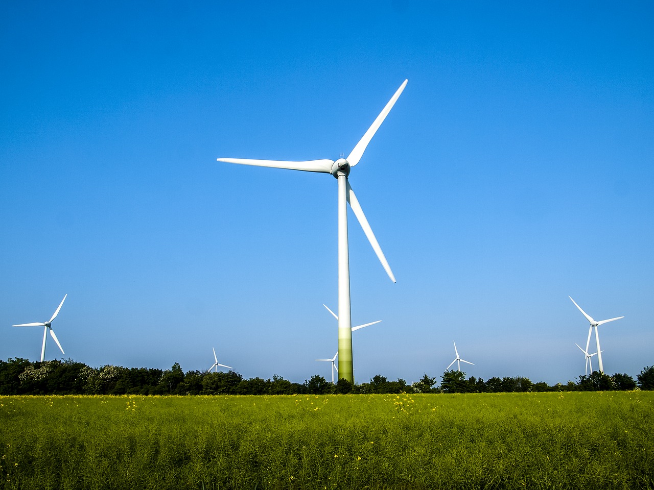 windräder landscape wind energy free photo