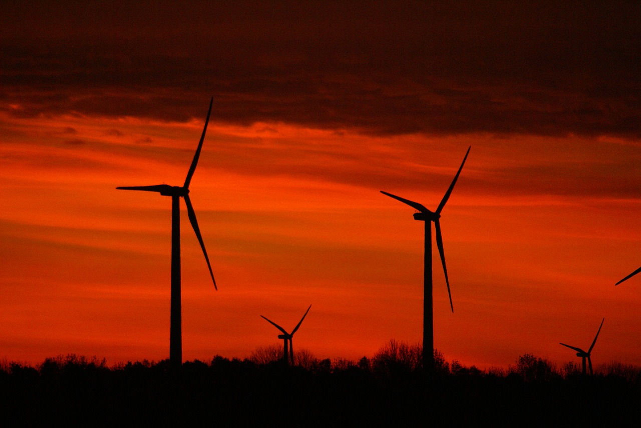 windräder sun wind power free photo