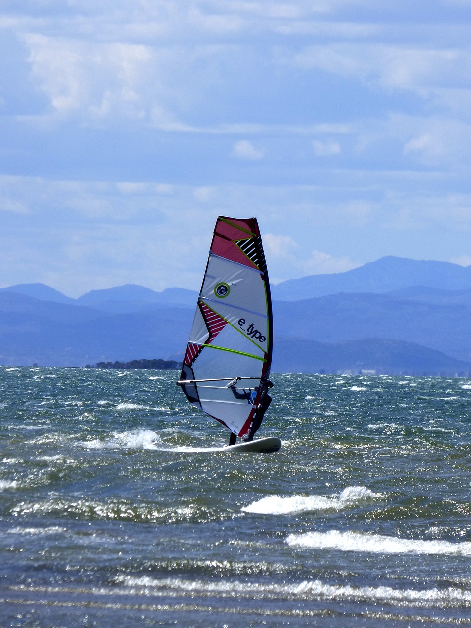 windsurfing water sports sea free photo