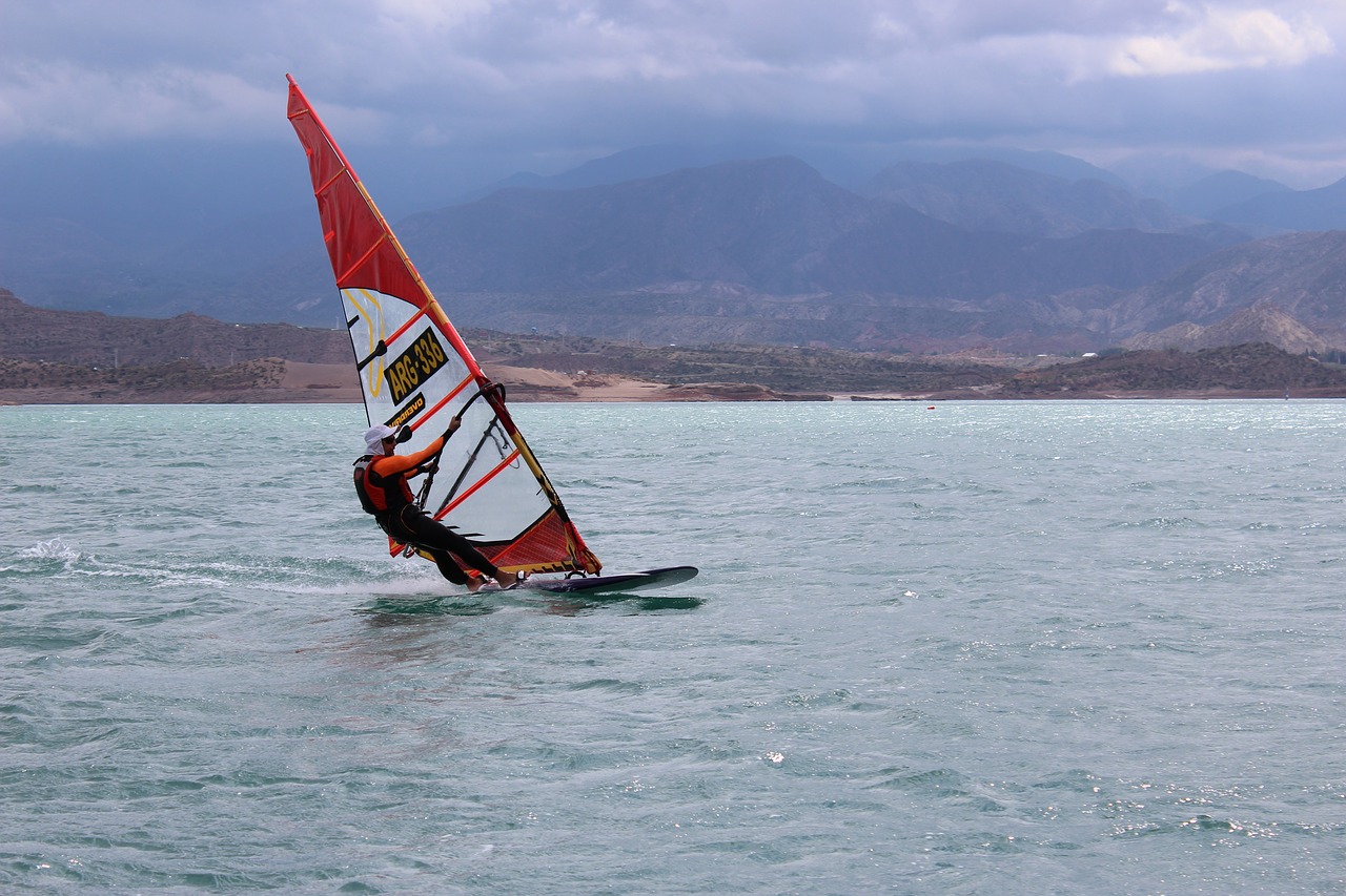 windsurfing slalom mendoza free photo