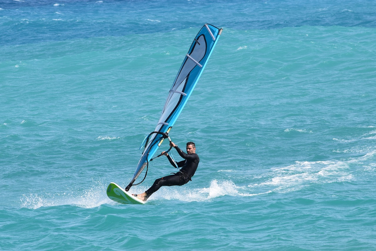 windsurfing surfer surf free photo