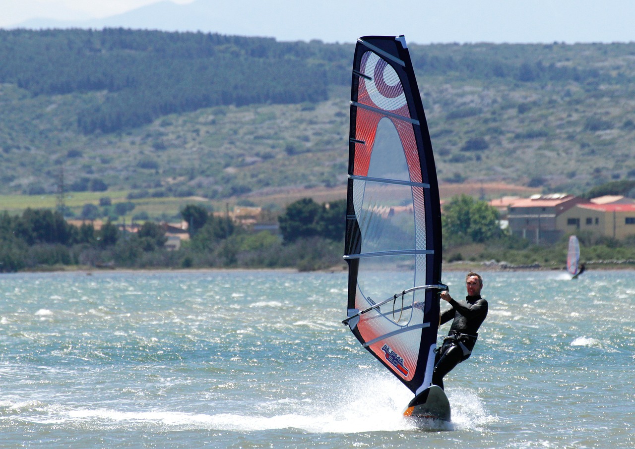 windsurfing summer sport free photo