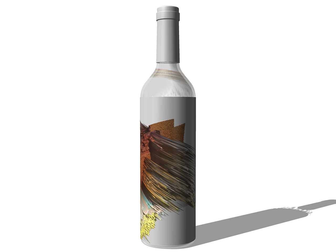 wine bottle 3d free photo