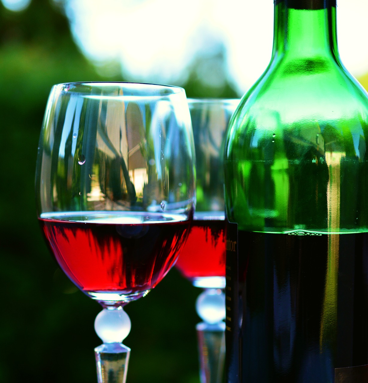wine wine glass wine bottle free photo