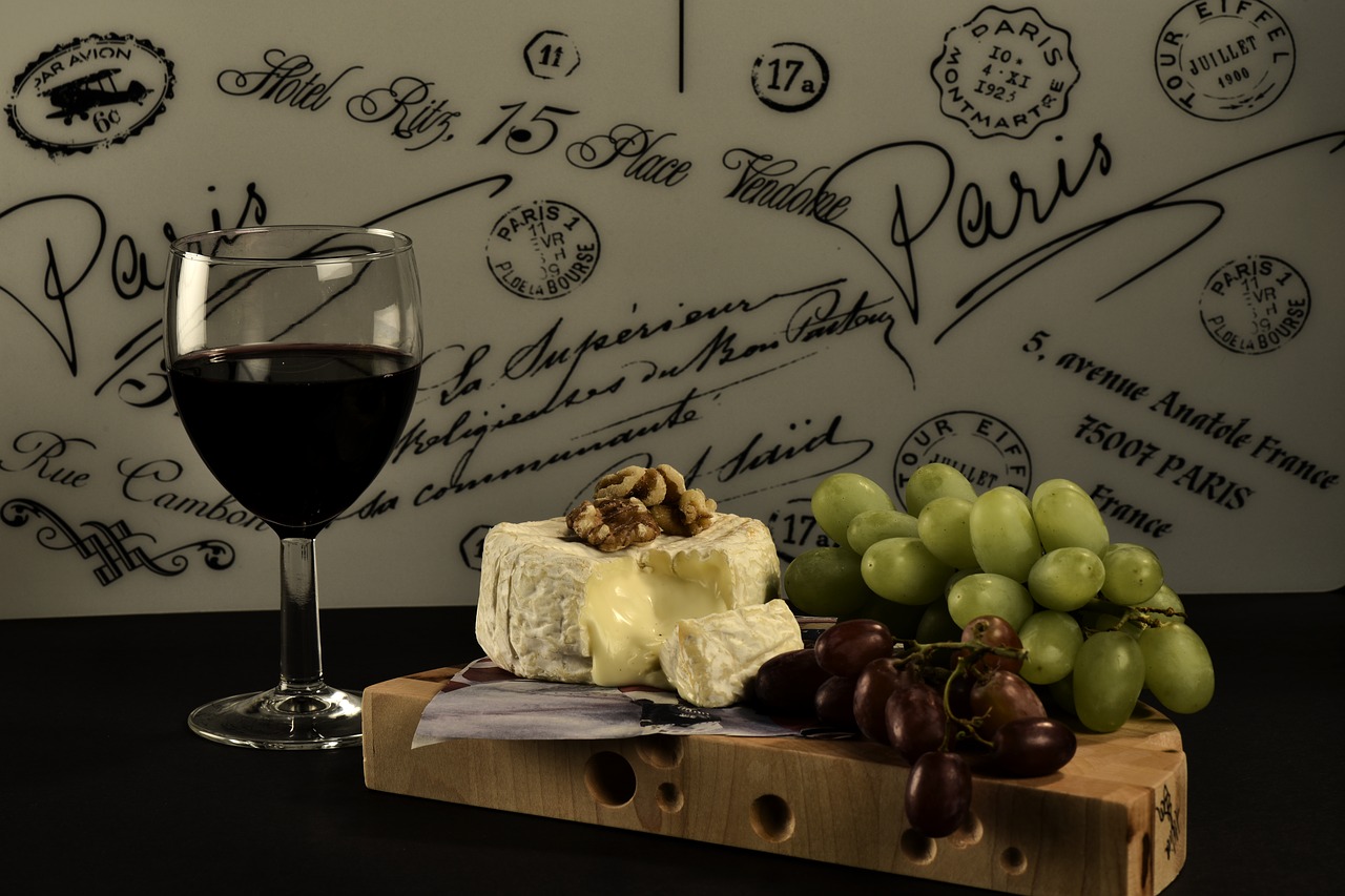 wine cheese grape free photo