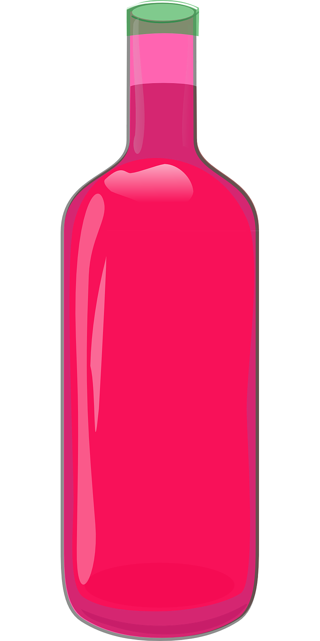 wine bottle pink free photo