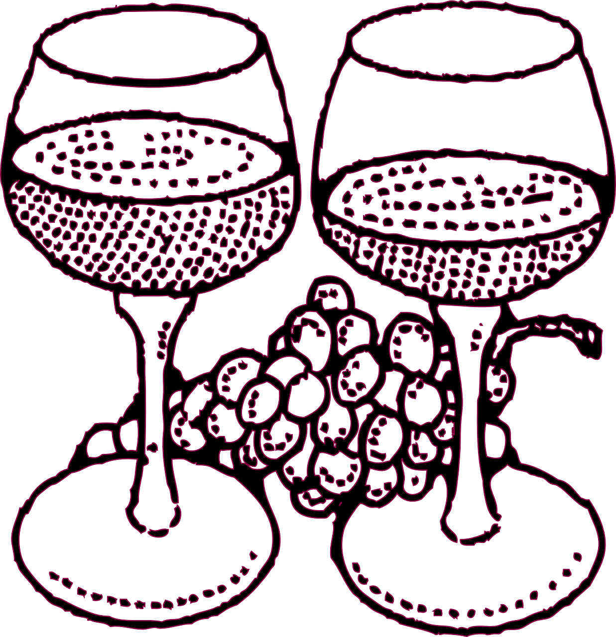 wine grapes glasses free photo