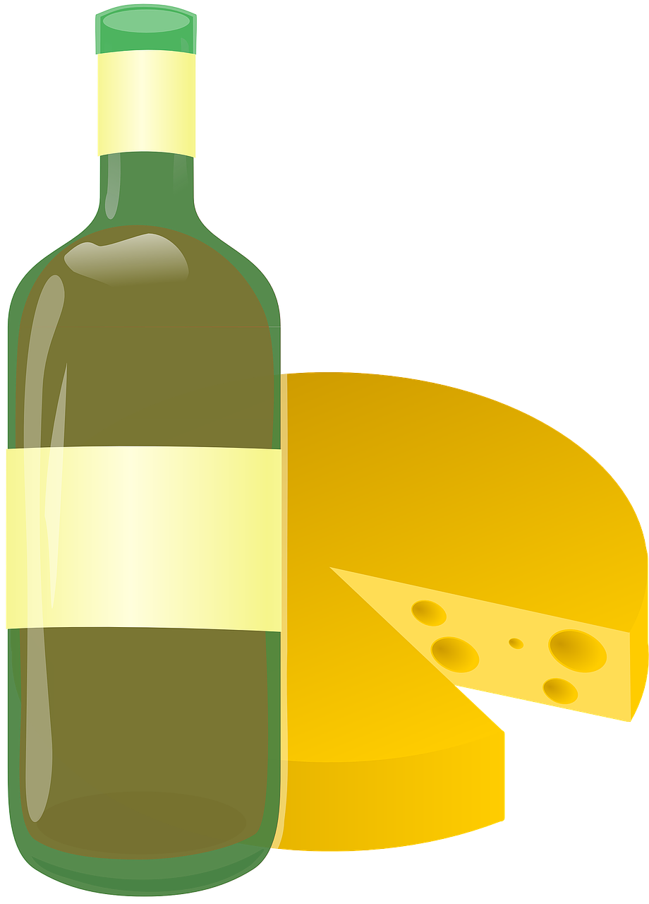 wine cheese bottle free photo