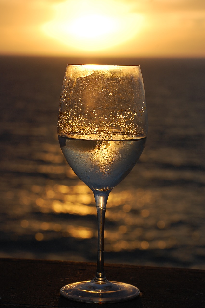 wine  wine glass  sunset free photo