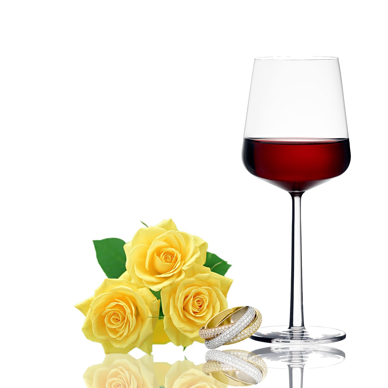 wine  roses  ring free photo