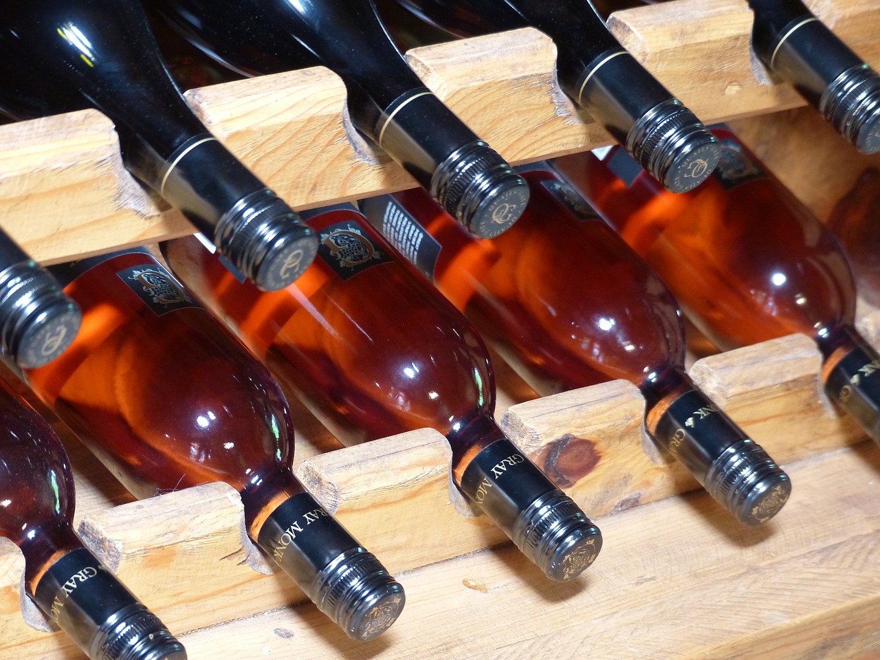 wine rose bottles free photo