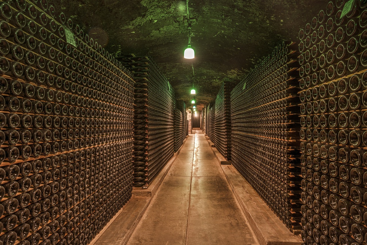 wine cellar cave bottles free photo