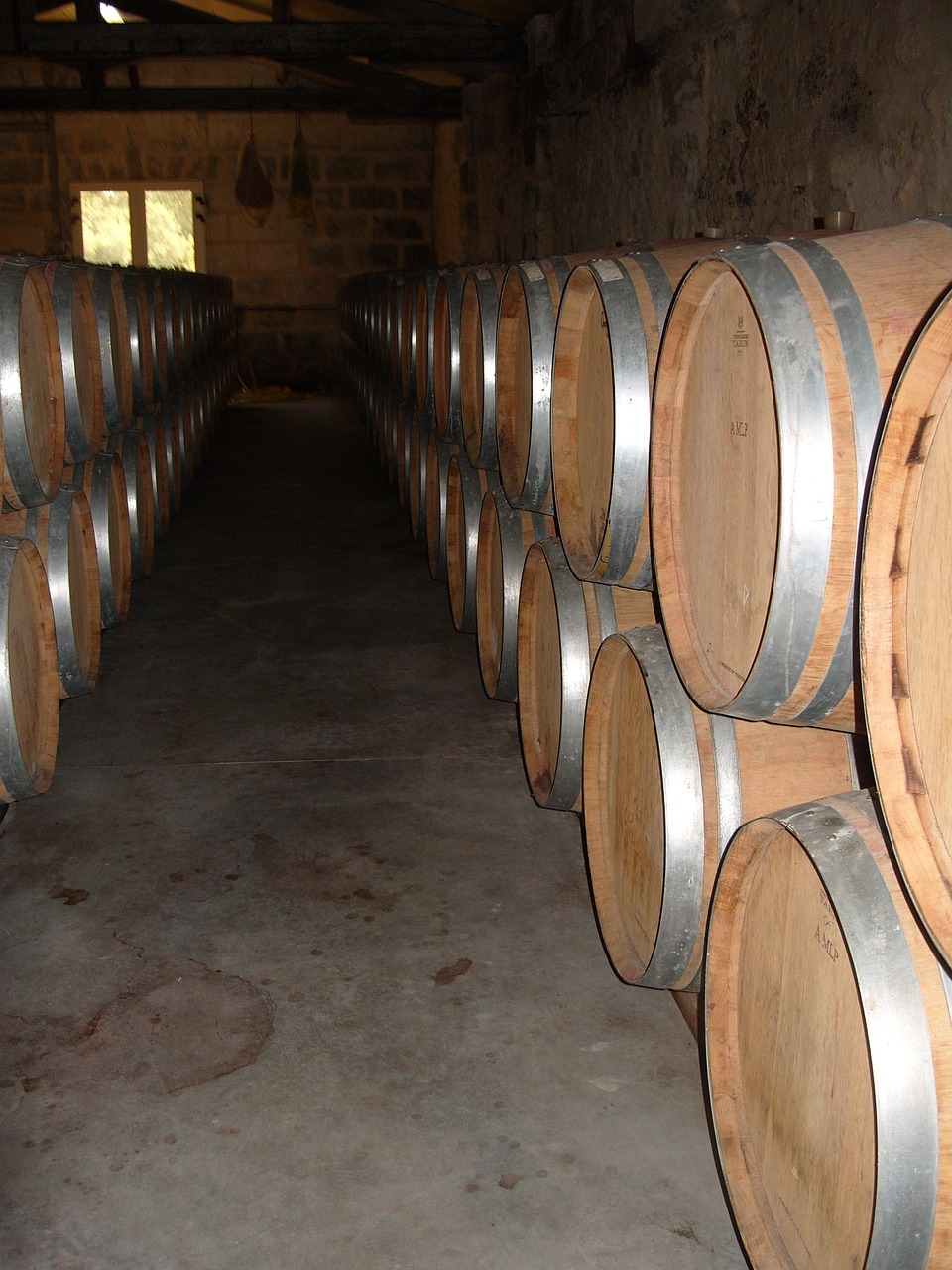 wine cellar barrels cask free photo