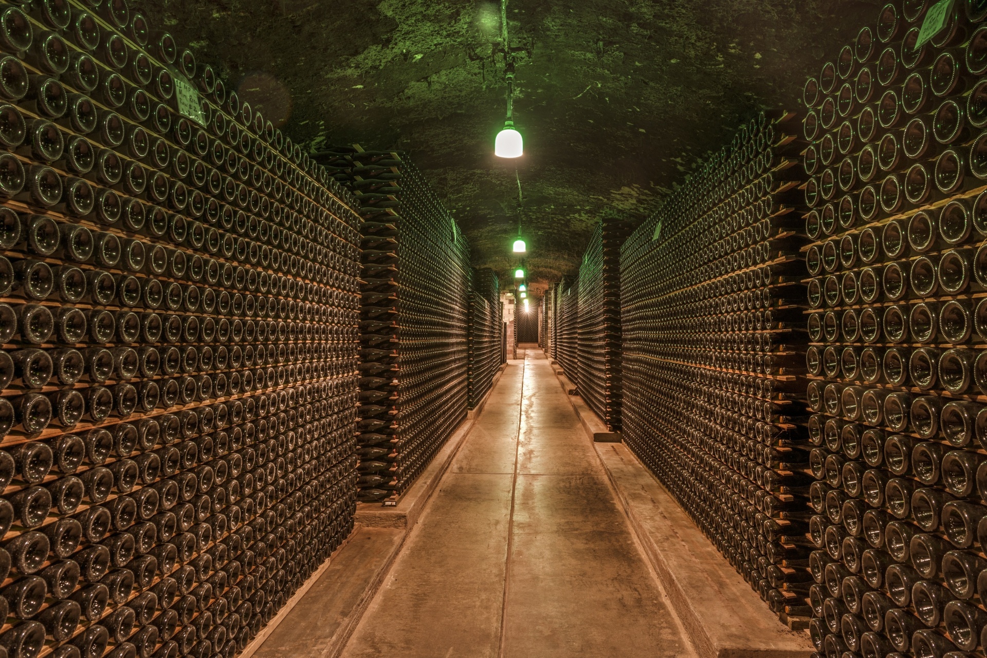 wine cellar bottles stacked free photo