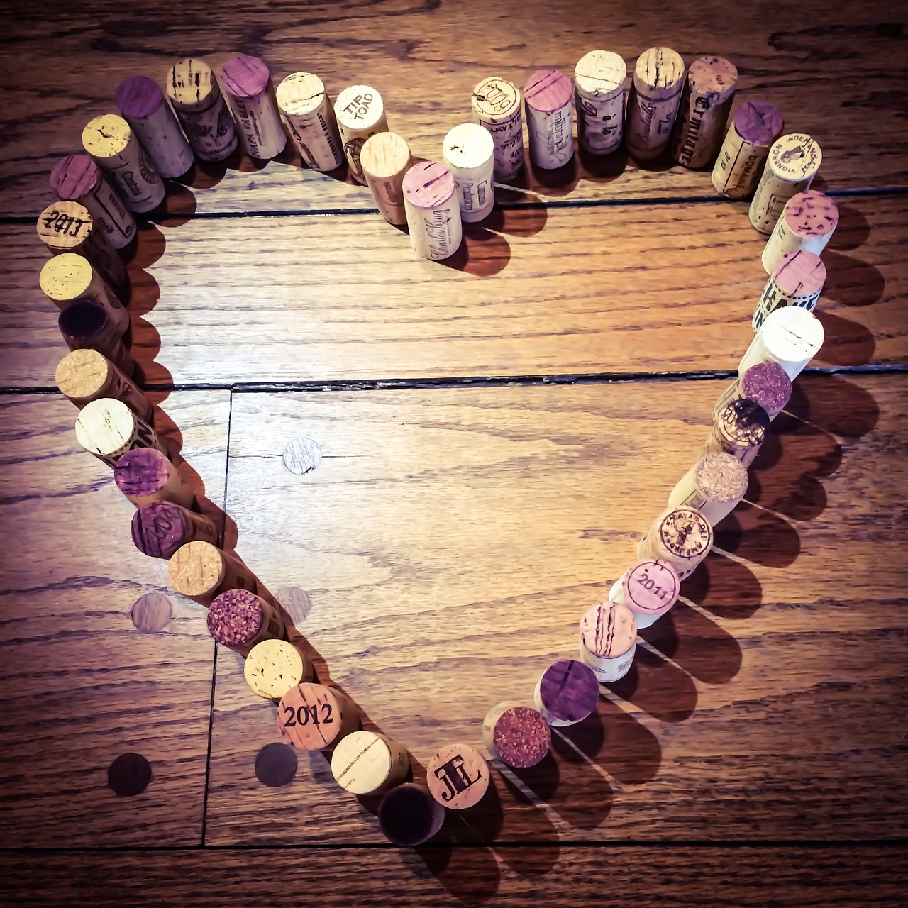 wine corks heart wine free photo