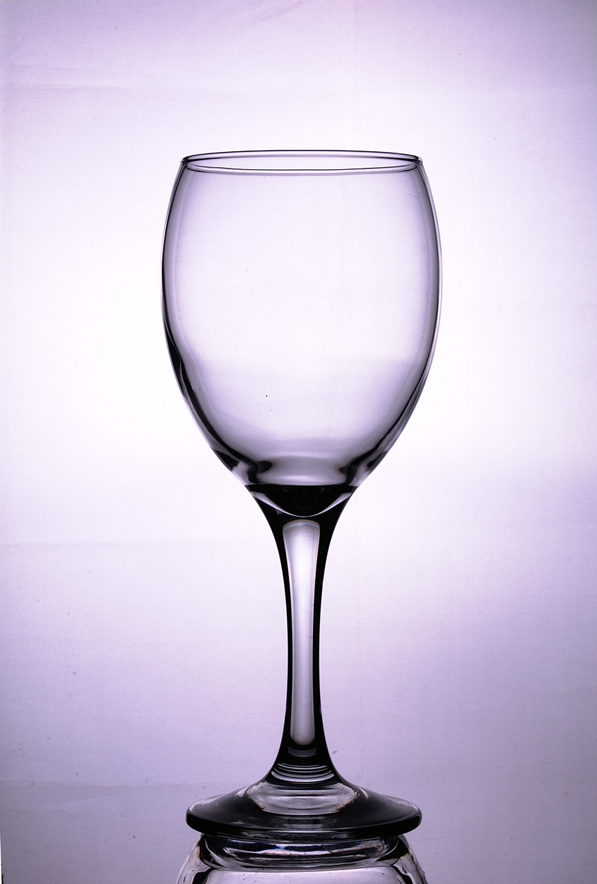 wine glass  empty  transparent free photo