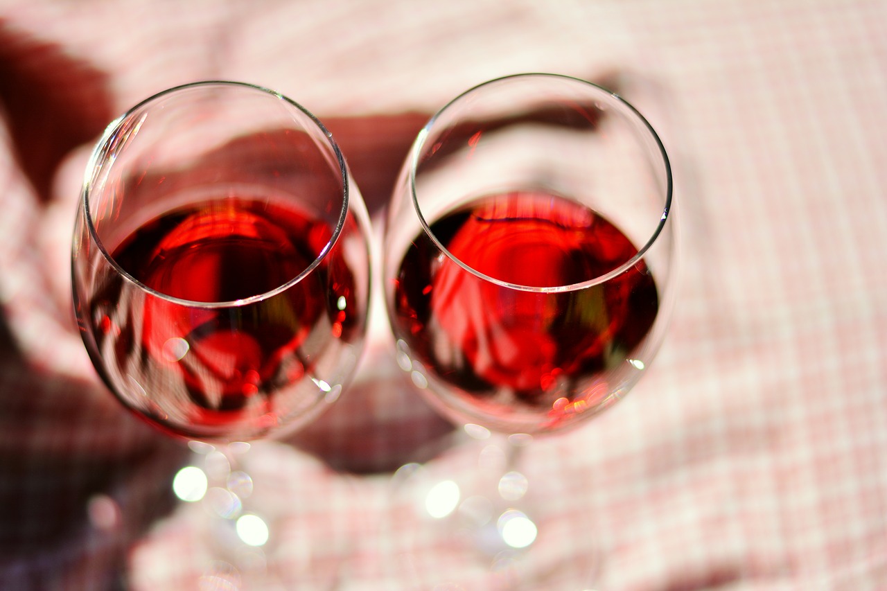 wine glasses glass red wine free photo