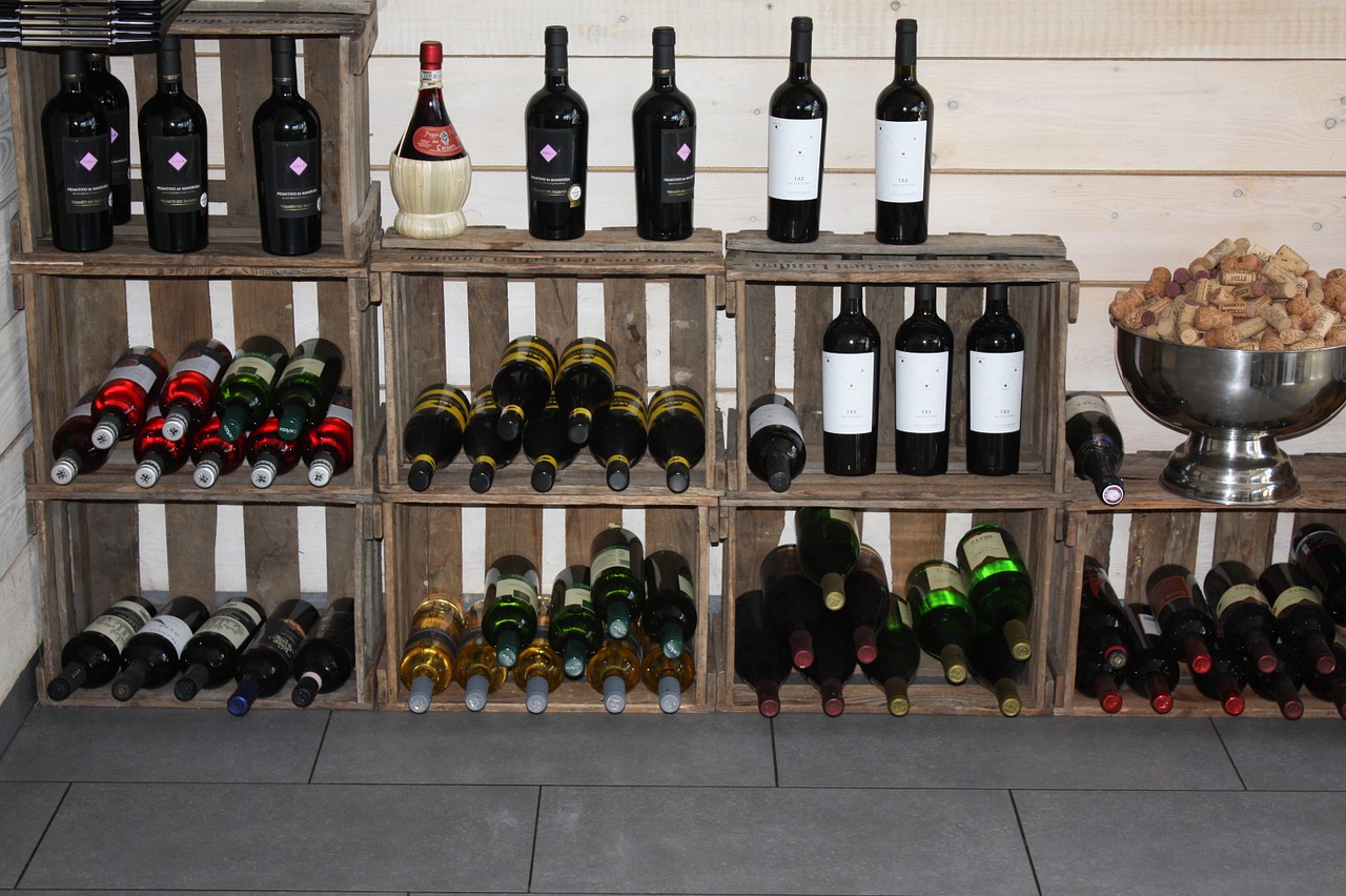 wine rack wine bottles weindeko free photo