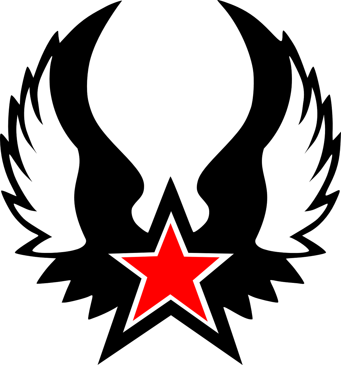 wing emblem black free photo