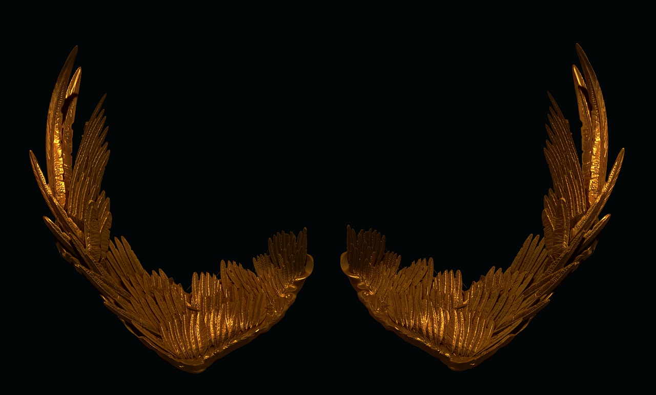 wings gold 3d free photo