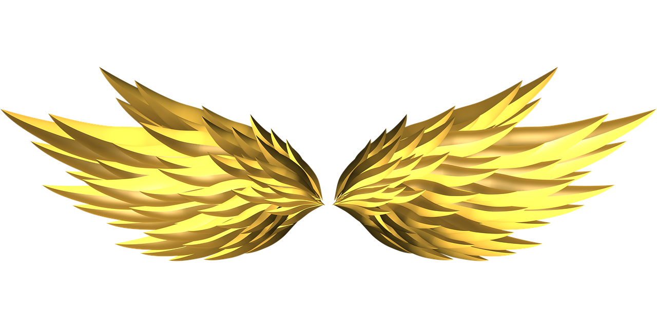wings gold fire free photo