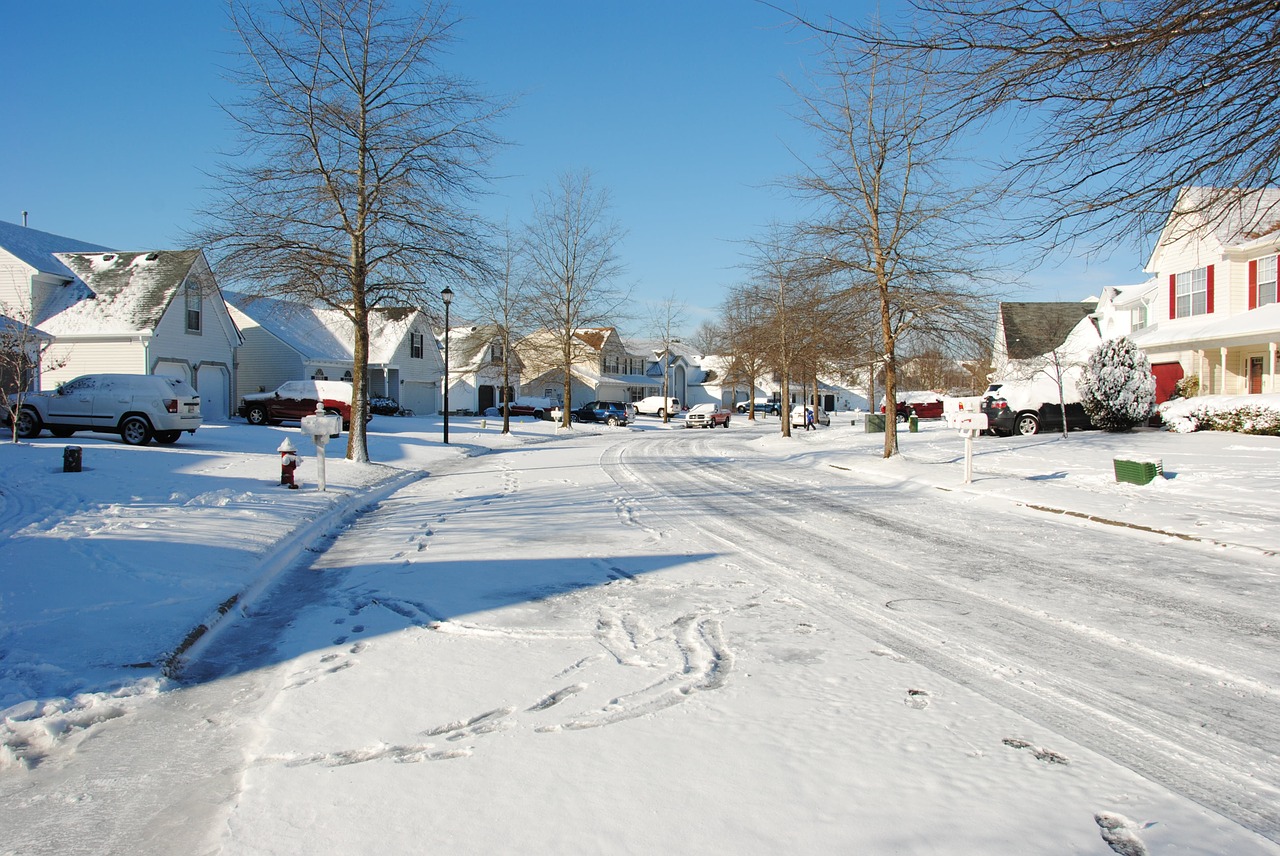 winter city snow free photo