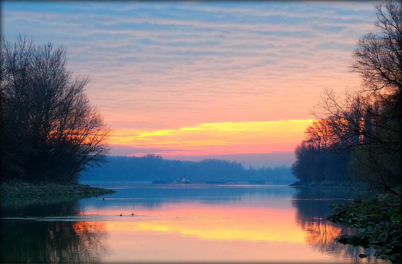 winter sunrise colors free photo