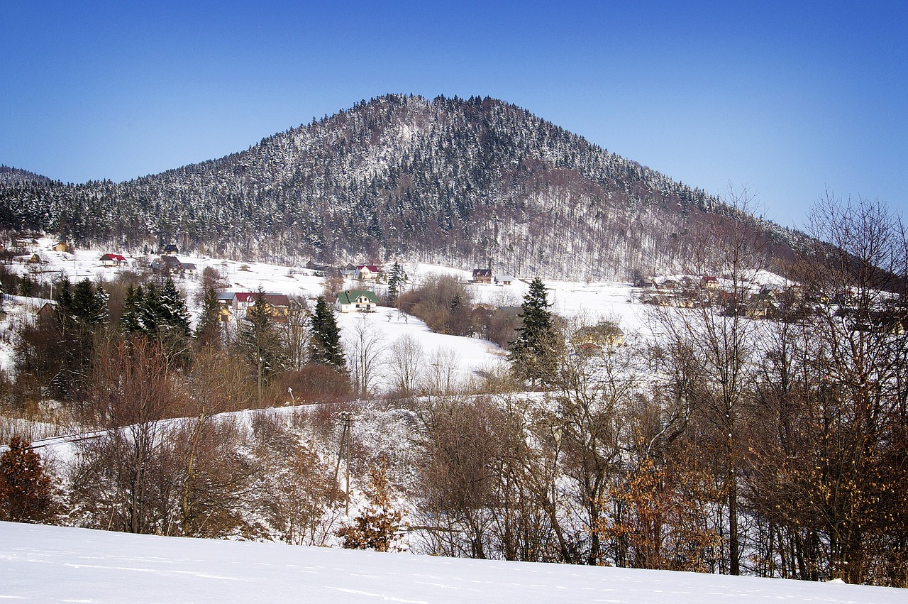 winter snow mountains free photo