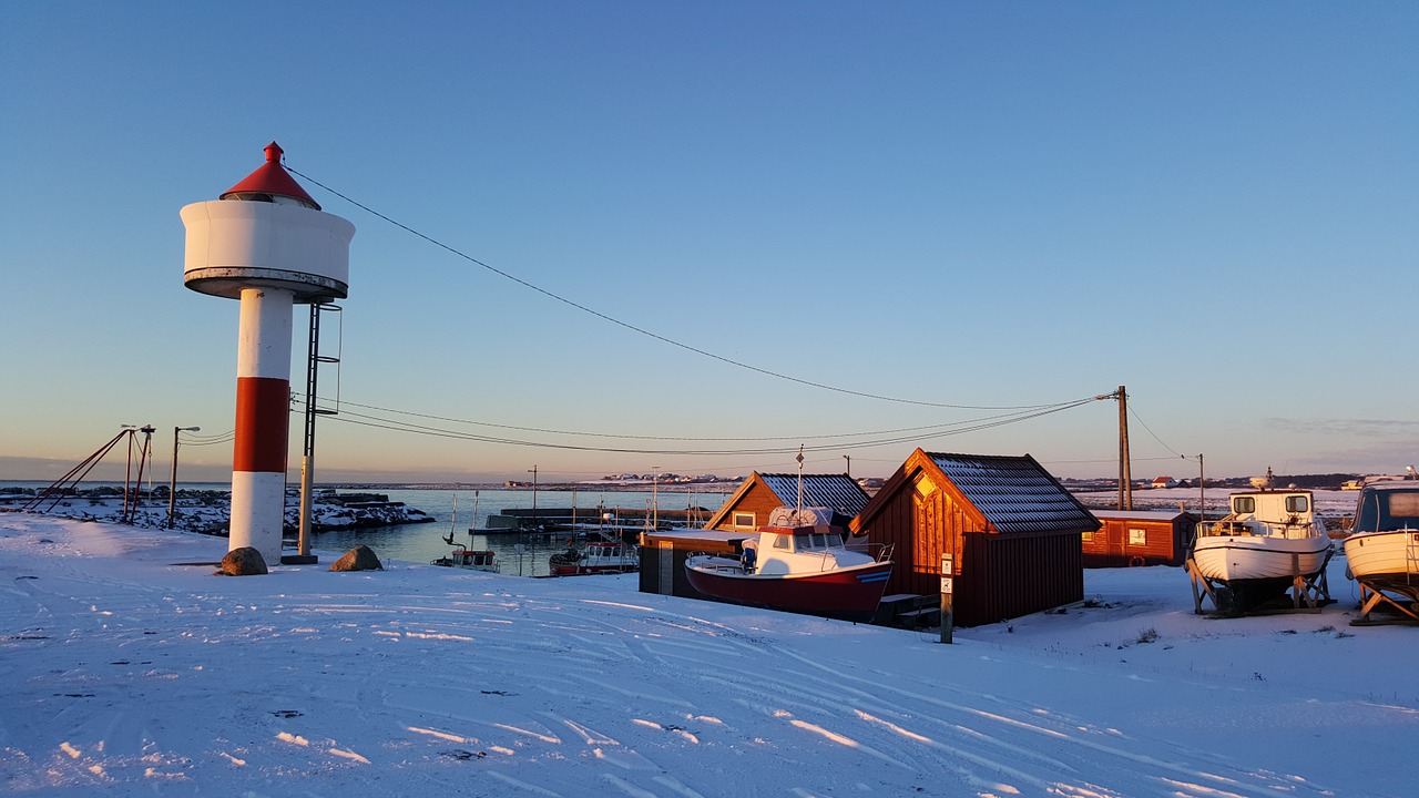 harbour winter norway free photo