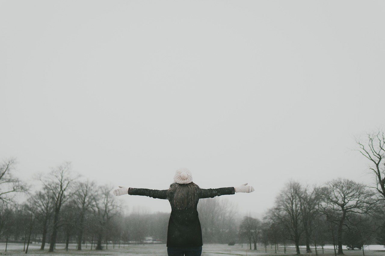 winter girl snow free photo