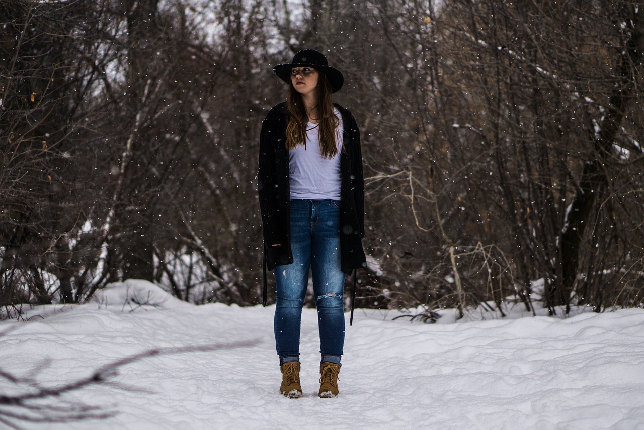 winter young woman cold free photo