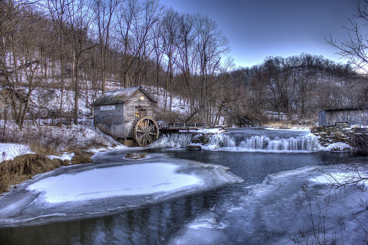 winter mill wisconsin free photo