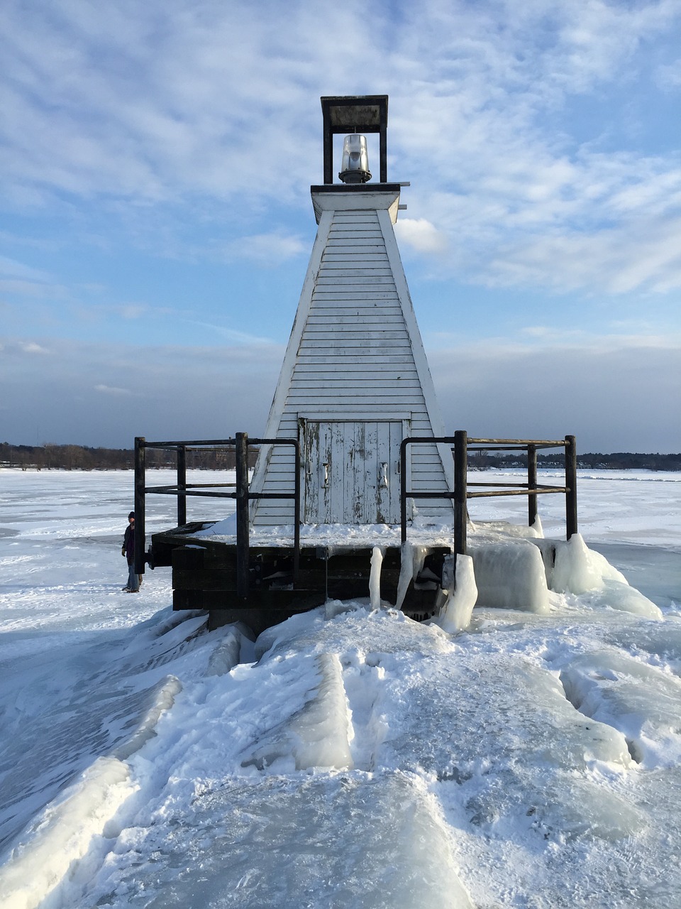 lighthouse frozen vermont free photo