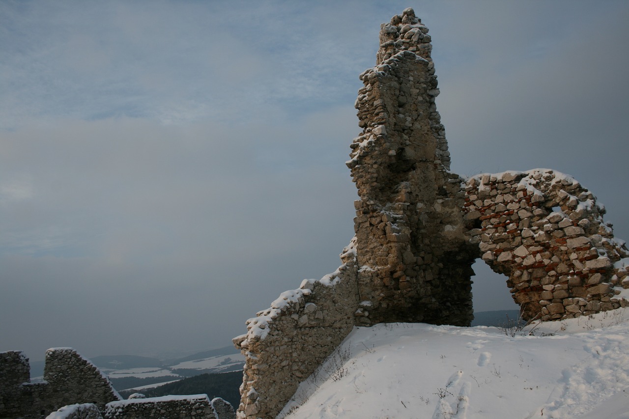 winter rocks nature free photo