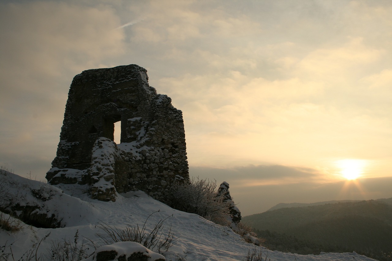 winter rocks nature free photo