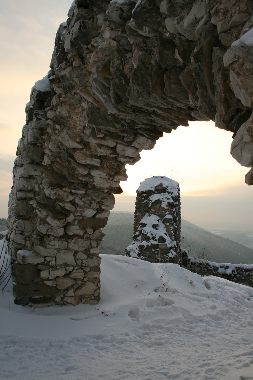 winter rocks nature free photo