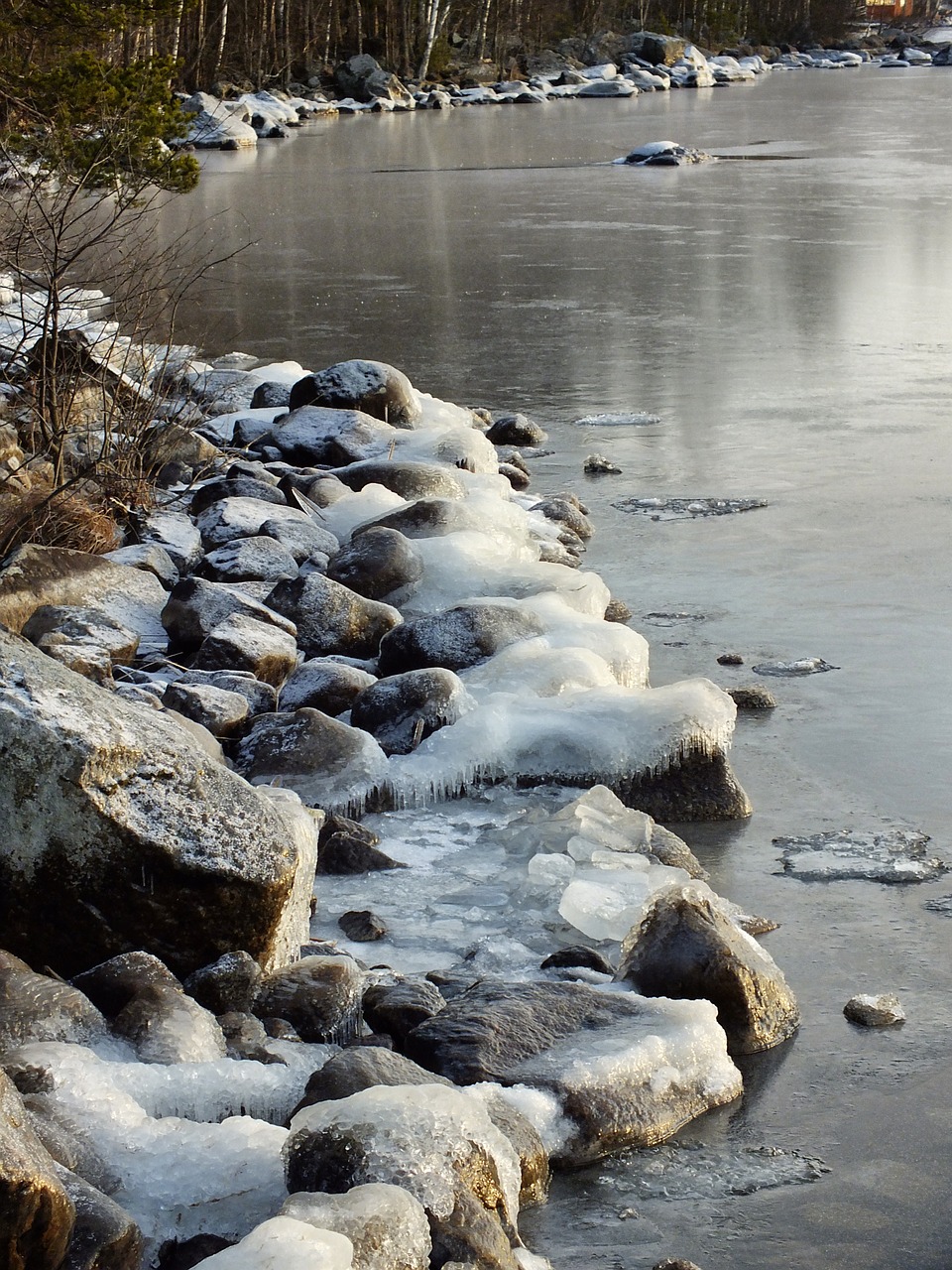 winter freezing lake lake free photo