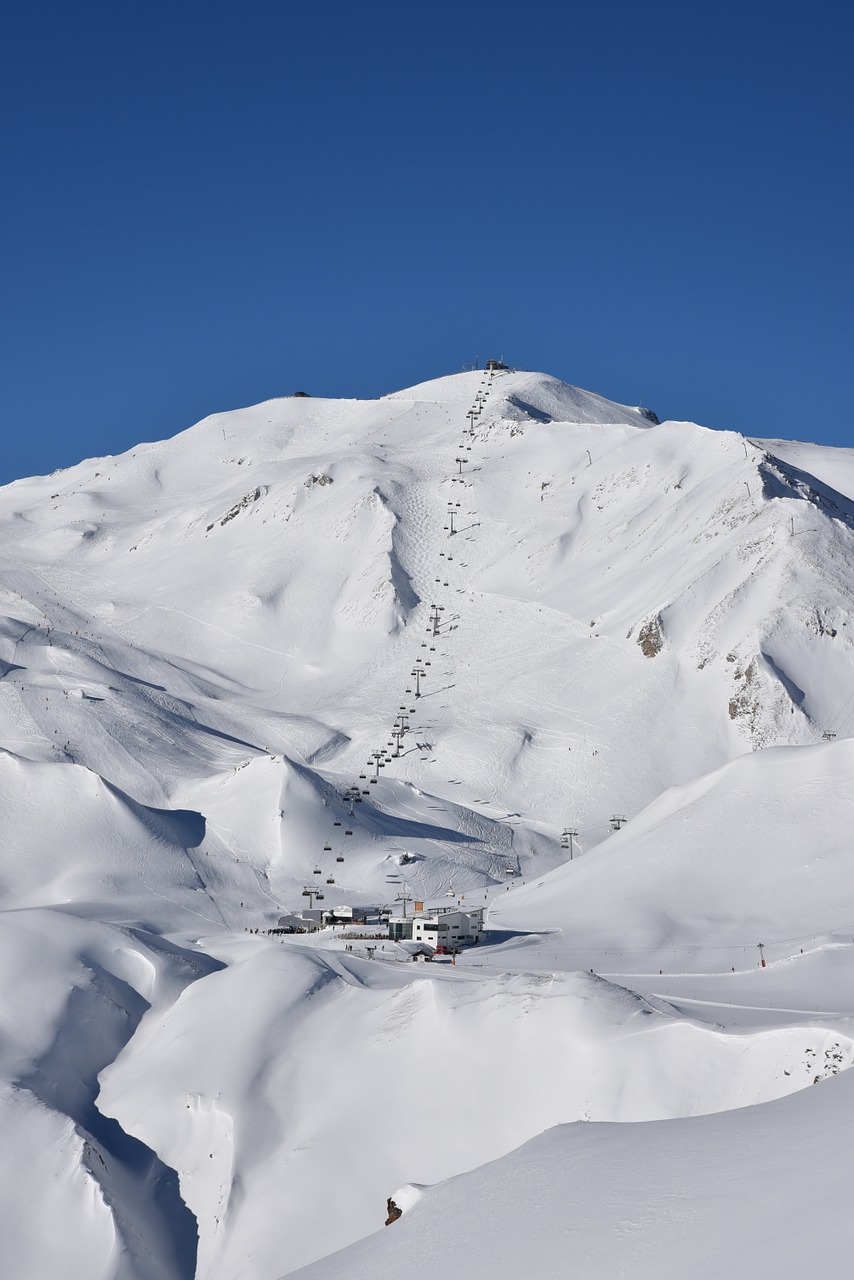 winter ski run skiing free photo