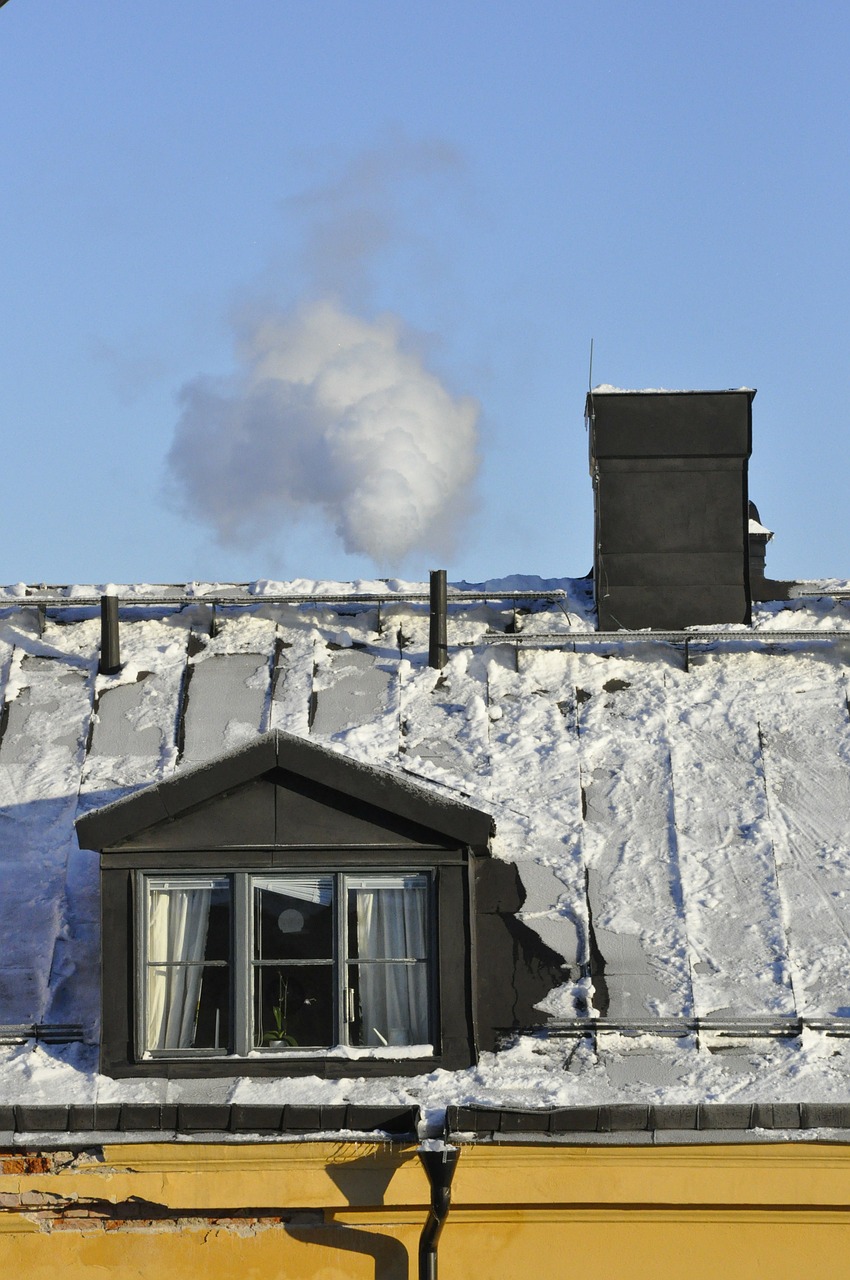 winter roof window free photo