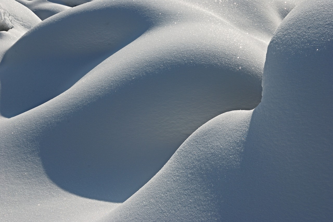 winter snow curves free photo