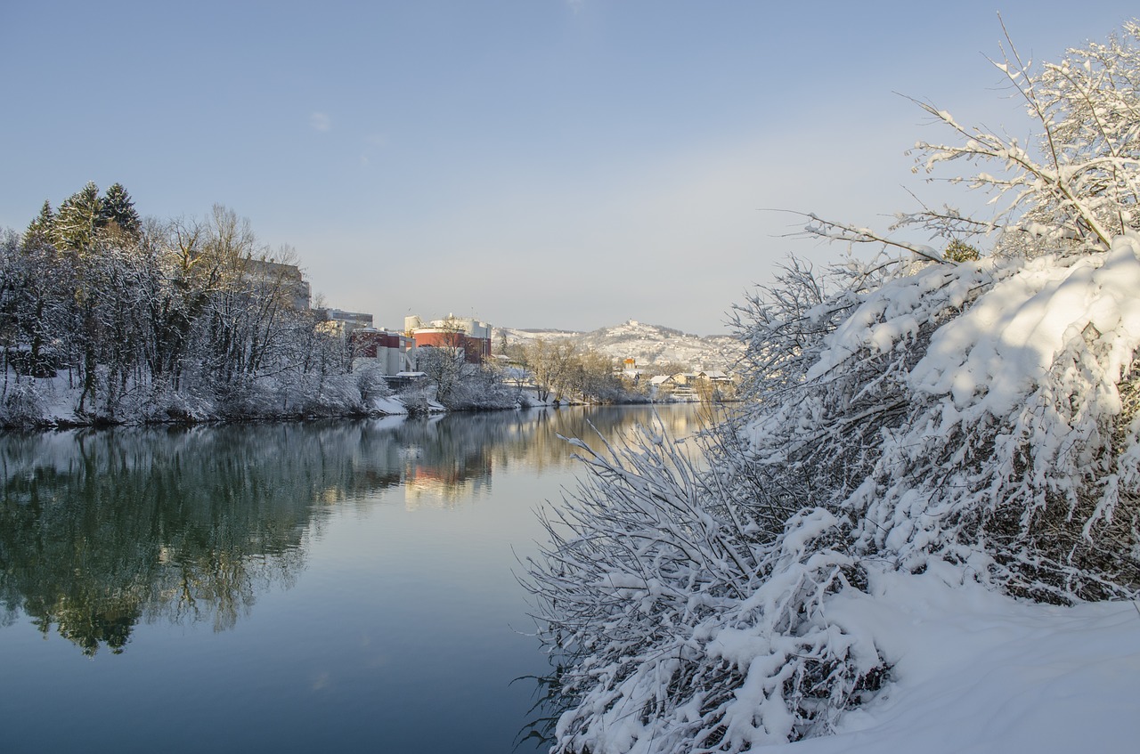 winter river water free photo