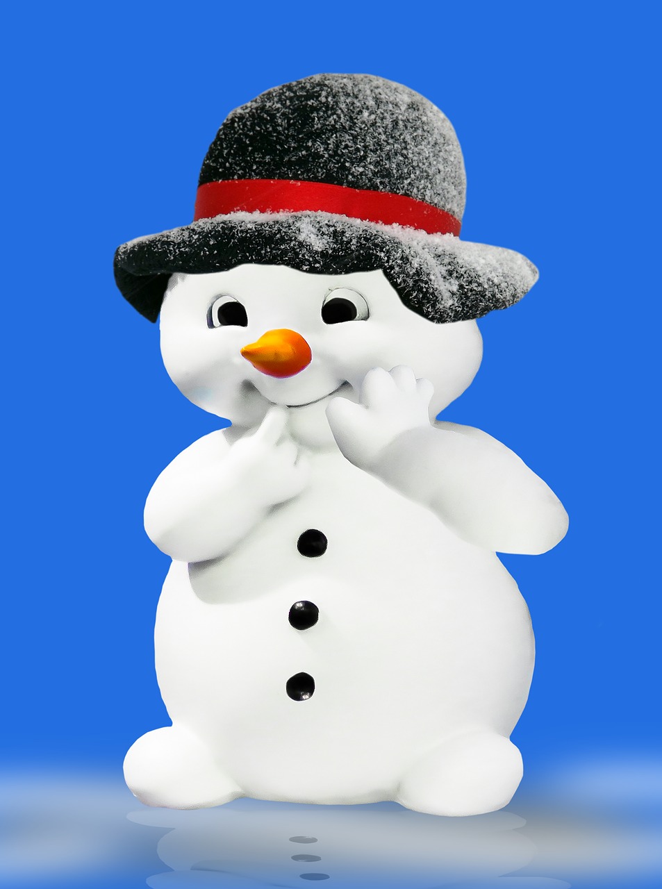 winter snow man figure free photo