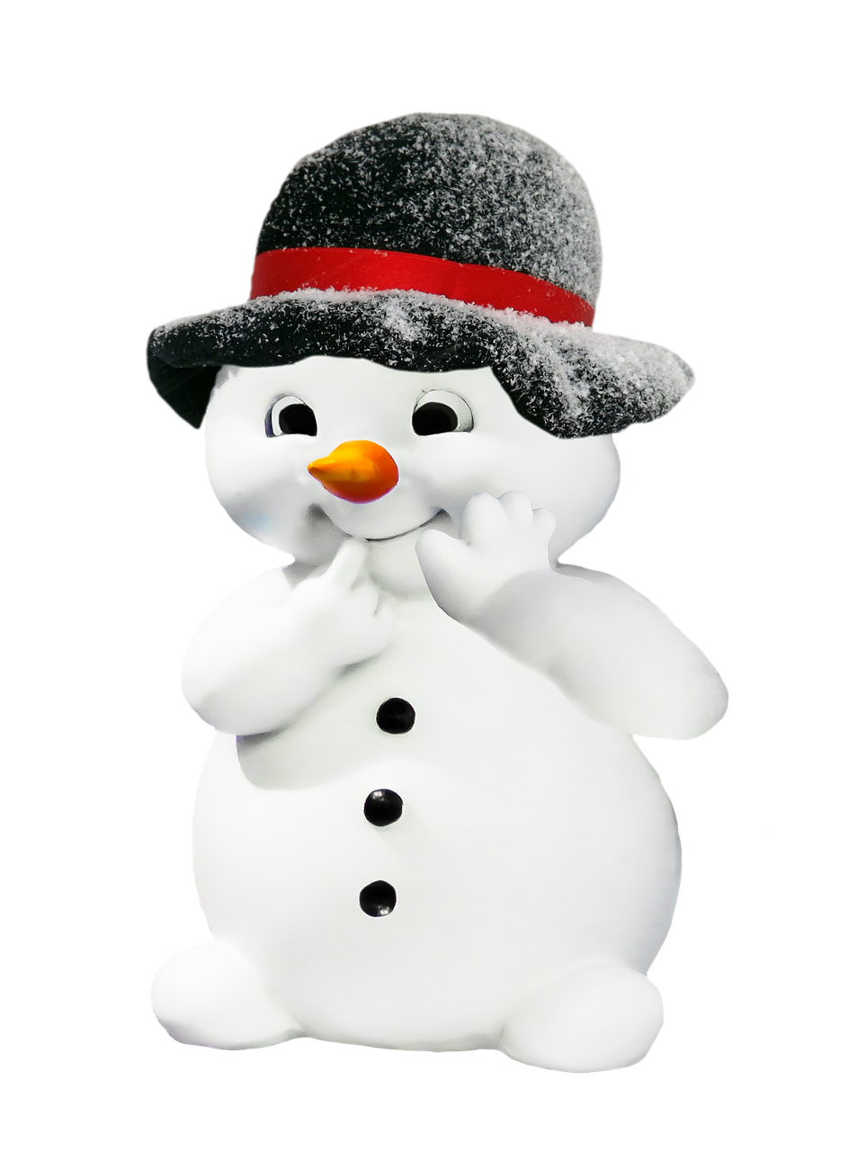 winter snow man figure free photo