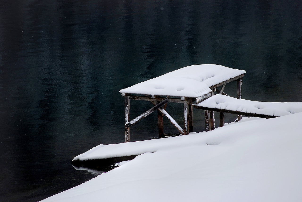 winter snow lake free photo