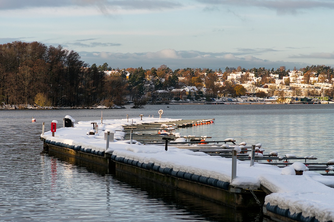 winter pier water free photo