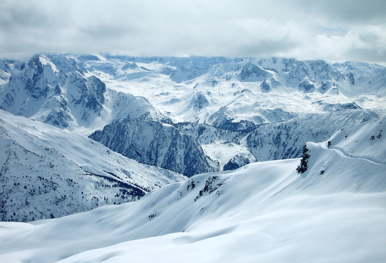 winter mountains wintry free photo