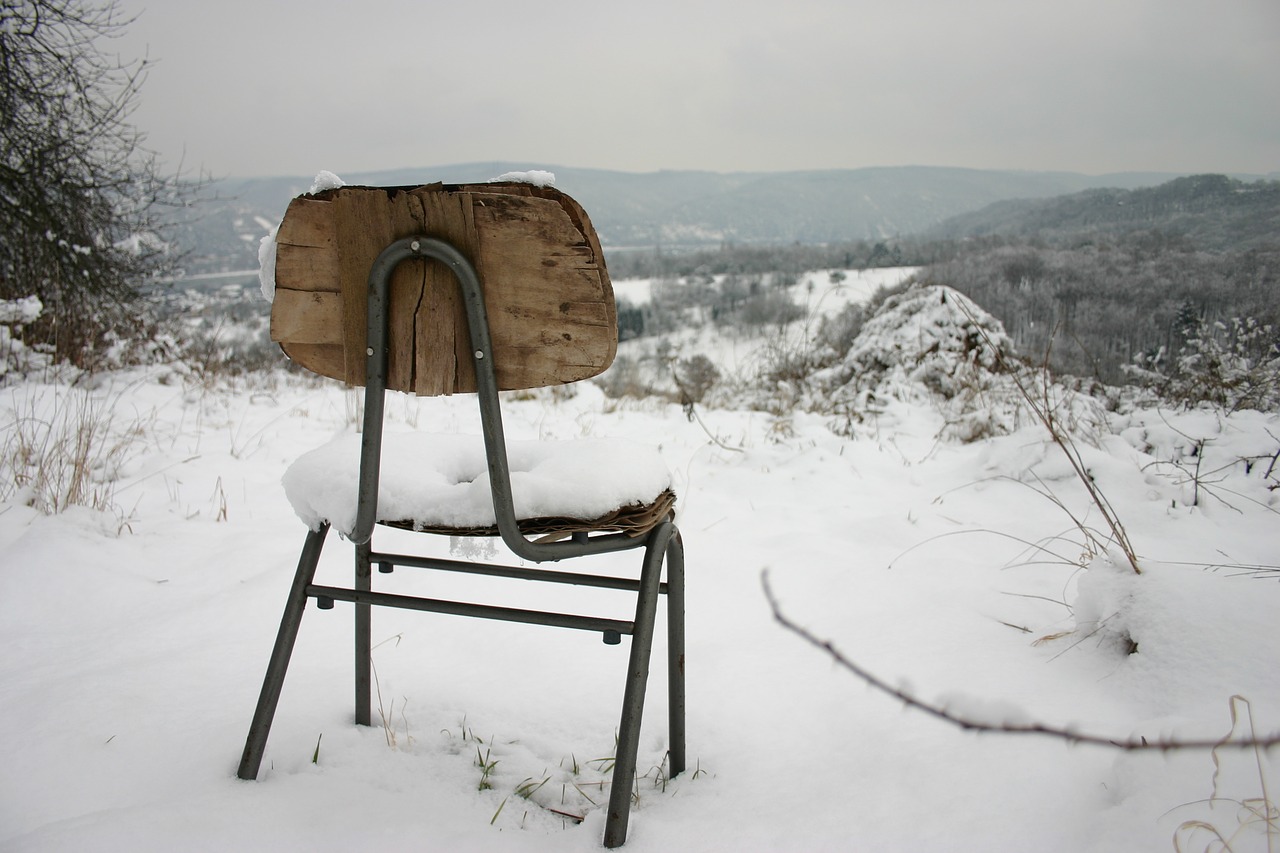 winter chair lonely free photo