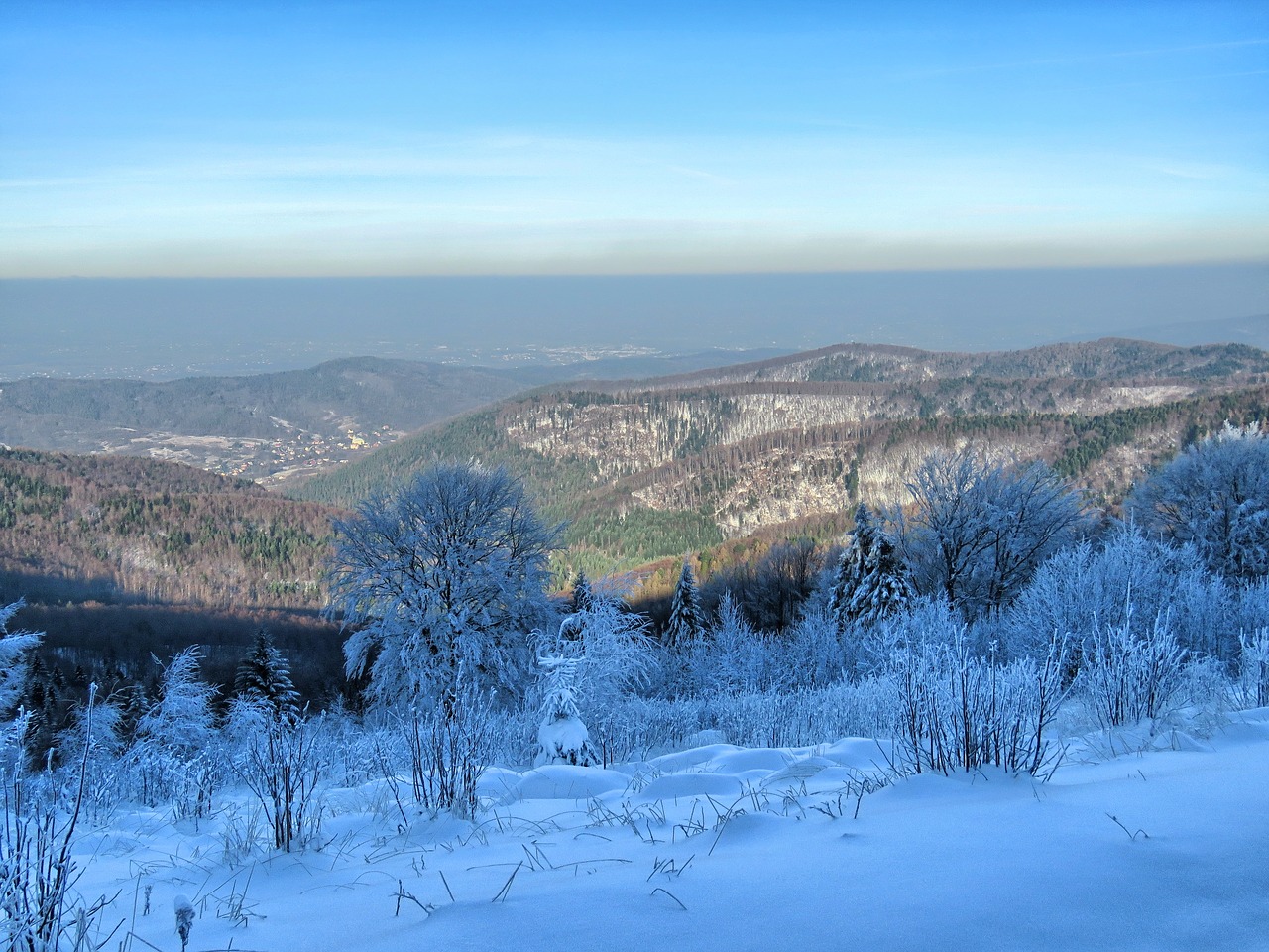 winter autumn mountains free photo