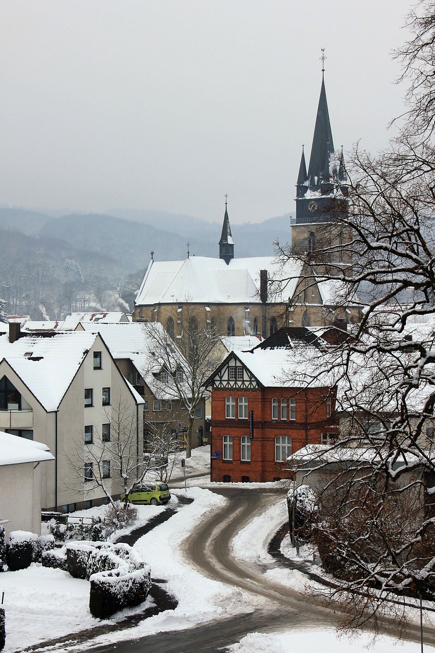 winter snow cityscape free photo
